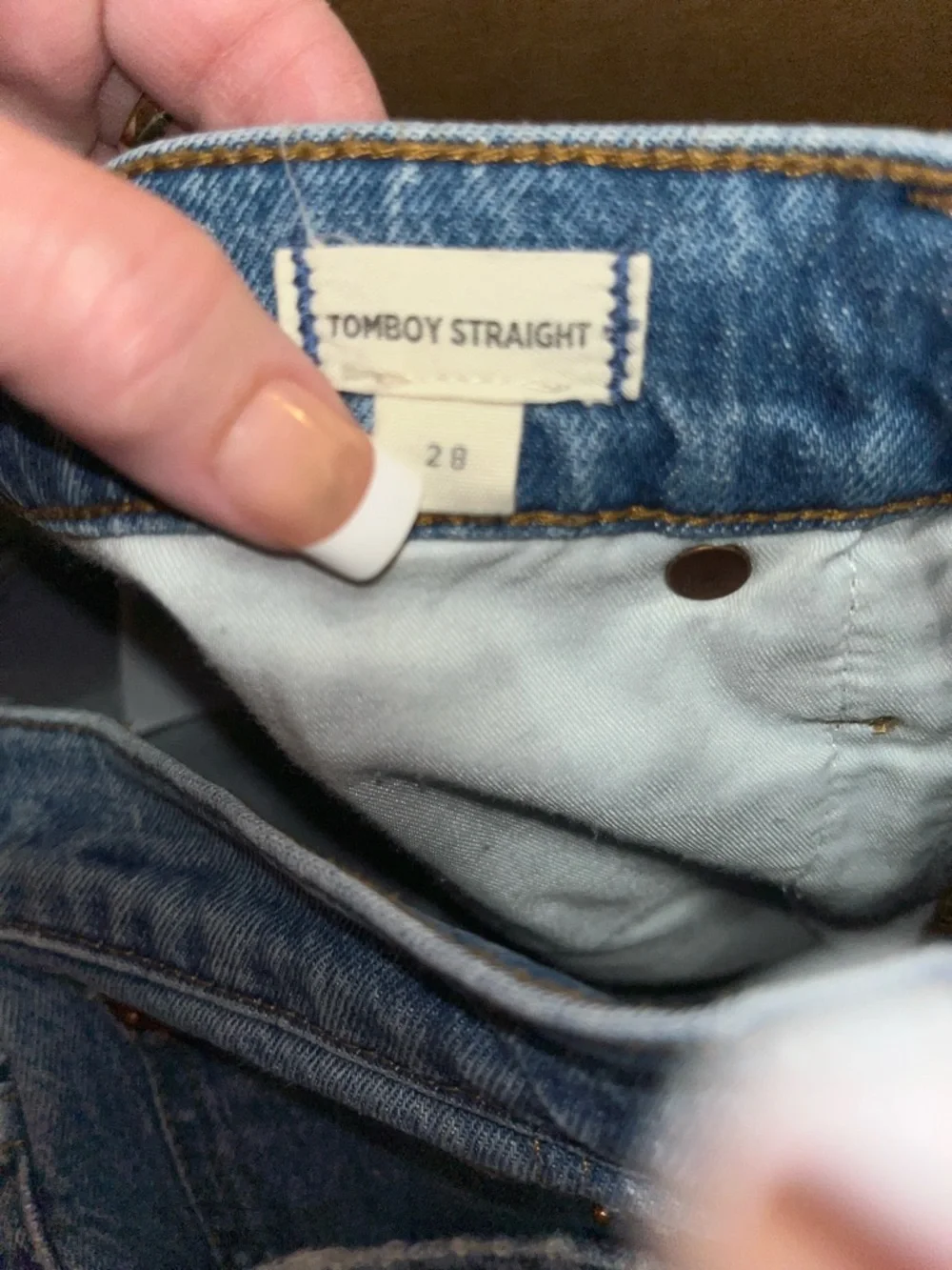 Madewell Tomboy Straight Blue Denim Jeans Size 28 - Picture 6 of 11